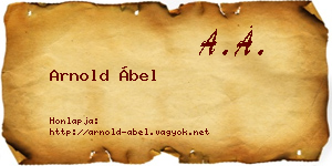 Arnold Ábel névjegykártya