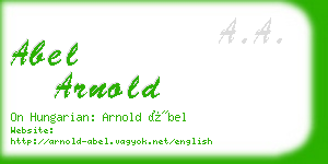 abel arnold business card